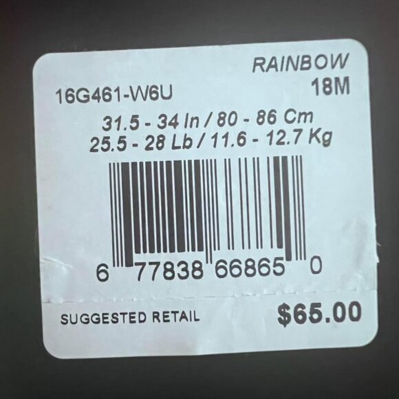 Nike Toddler Puffer Jacket – Rainbow Ombre – Size 18M – NEW - Picture 3 of 3